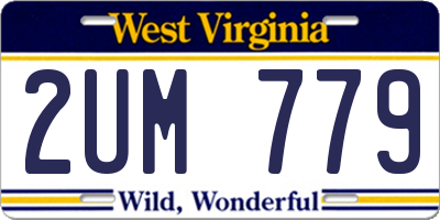 WV license plate 2UM779