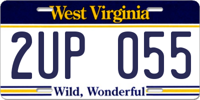 WV license plate 2UP055