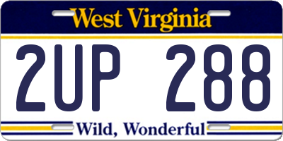 WV license plate 2UP288