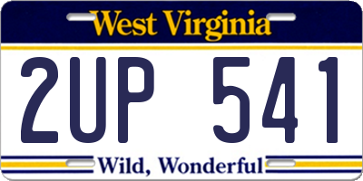 WV license plate 2UP541