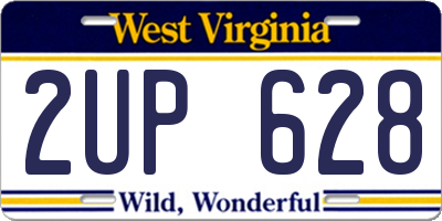 WV license plate 2UP628