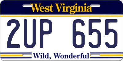 WV license plate 2UP655