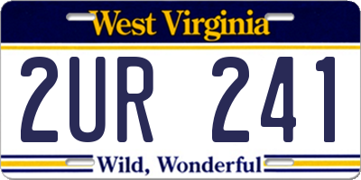 WV license plate 2UR241