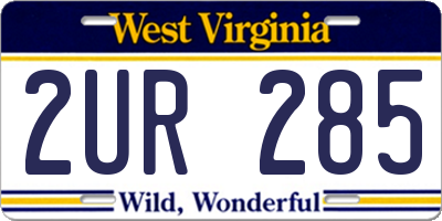 WV license plate 2UR285
