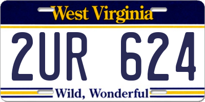 WV license plate 2UR624