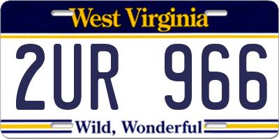 WV license plate 2UR966