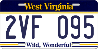 WV license plate 2VF095