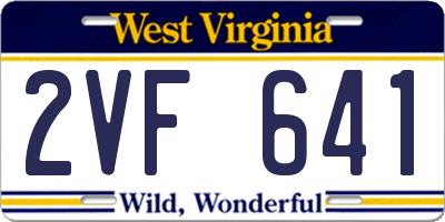 WV license plate 2VF641