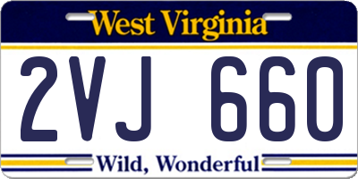 WV license plate 2VJ660
