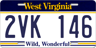 WV license plate 2VK146