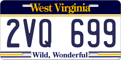 WV license plate 2VQ699