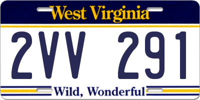WV license plate 2VV291