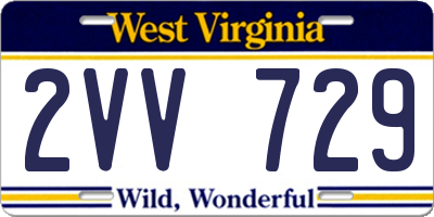 WV license plate 2VV729