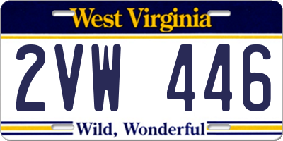 WV license plate 2VW446
