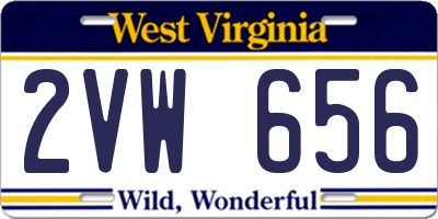 WV license plate 2VW656