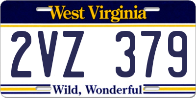 WV license plate 2VZ379