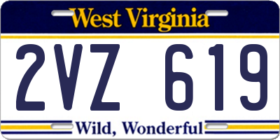 WV license plate 2VZ619