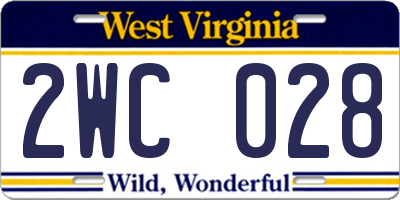 WV license plate 2WC028