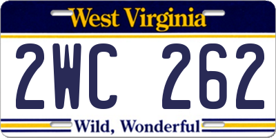WV license plate 2WC262