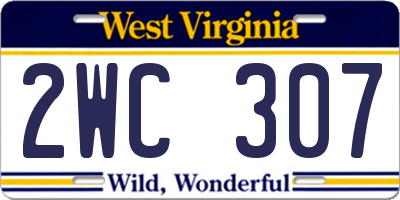 WV license plate 2WC307