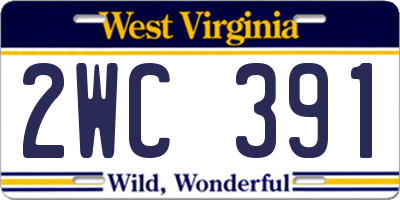 WV license plate 2WC391