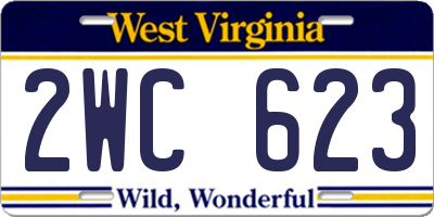 WV license plate 2WC623