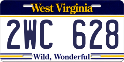 WV license plate 2WC628
