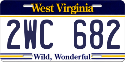 WV license plate 2WC682