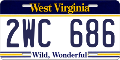 WV license plate 2WC686
