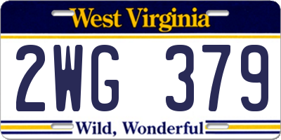 WV license plate 2WG379