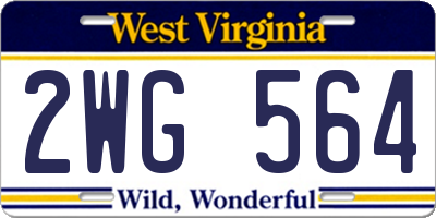 WV license plate 2WG564