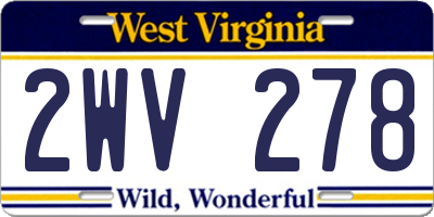 WV license plate 2WV278