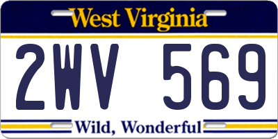 WV license plate 2WV569