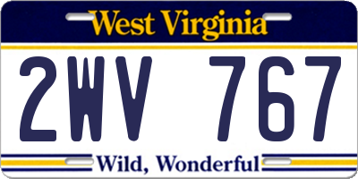 WV license plate 2WV767