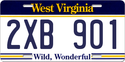WV license plate 2XB901