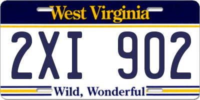 WV license plate 2XI902