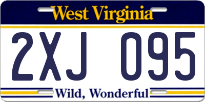 WV license plate 2XJ095