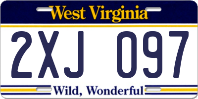 WV license plate 2XJ097
