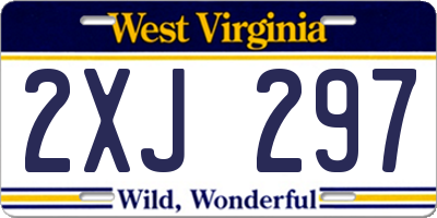WV license plate 2XJ297