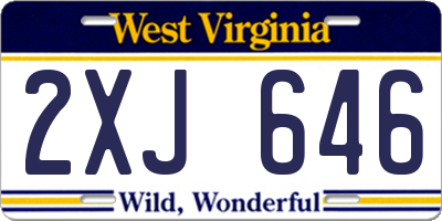 WV license plate 2XJ646