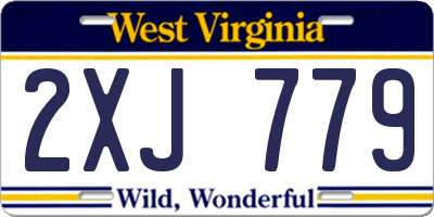 WV license plate 2XJ779