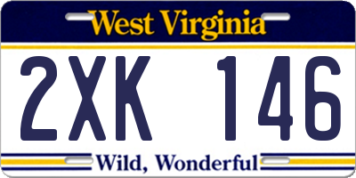 WV license plate 2XK146