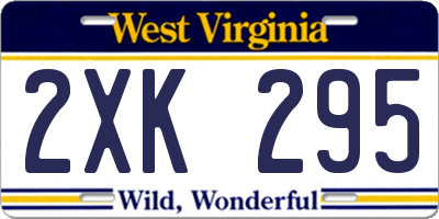 WV license plate 2XK295