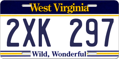 WV license plate 2XK297