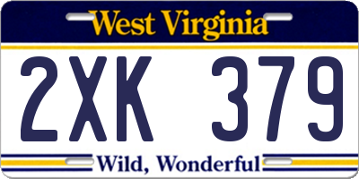 WV license plate 2XK379