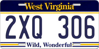 WV license plate 2XQ306
