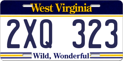 WV license plate 2XQ323