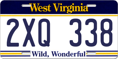 WV license plate 2XQ338