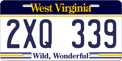 WV license plate 2XQ339