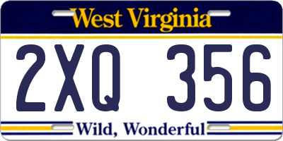 WV license plate 2XQ356